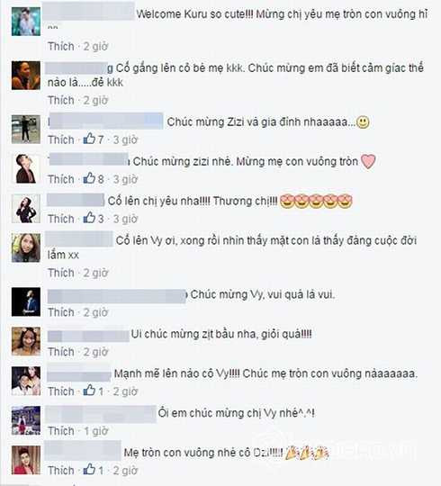 Nhiều người chúc mừng Phương Vy, trong đó theo lời một người bạn thân của cô thì tên thật mật của bé gái là Kuru Kuru Nhiều người chúc mừng Phương Vy, trong đó theo lời một người bạn thân của cô thì tên thật mật của bé gái là Kuru Kuru