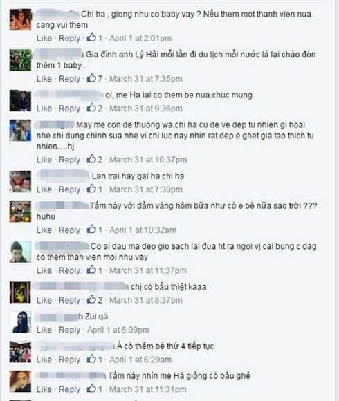 Rất nhiều fan cho rằng Minh Hà đang mang thai lần 4.