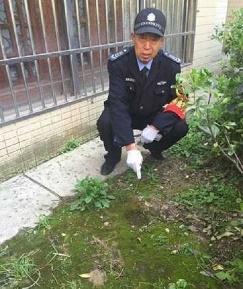 Chỗ cậu bé rơi xuống để lại một hố nhỏ trên mặt đất. Ảnh Shanghaiist Chỗ cậu bé rơi xuống để lại một hố nhỏ trên mặt đất. Ảnh Shanghaiist