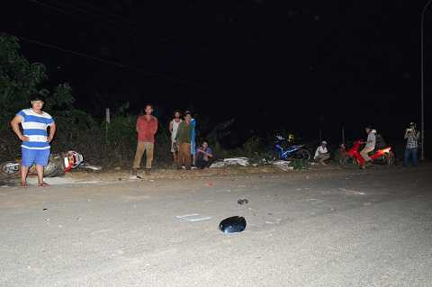 Hiện trường vụ tai nạn-Ảnh: Thanh Hải Hiện trường vụ tai nạn-Ảnh: Thanh Hải