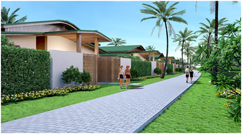 Toàn bộ các biệt thự Mövenpick Villas đều hướng biển và nhìn thấy biển