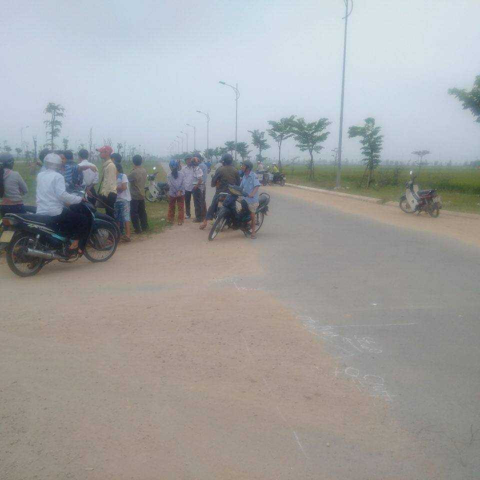 Hiện trường vụ tai nạn.