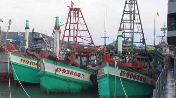 Ba tàu cá bị Thái Lan bắt giữ