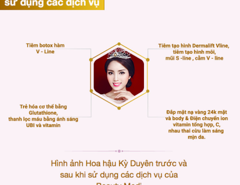 Hình ảnh Kỳ Duyên trên website.