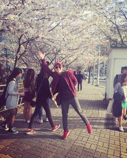 Thanh Duy hớn hở khi đi du lịch cùng gia đình