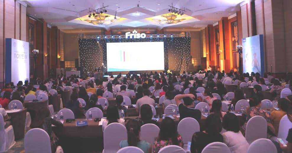 hội nghị khoa học ROME IV - tiêu chuẩn mới trong chẩn đoán các rối loạn chức năng tiêu hóa của trẻ em với sự đồng hành của nhãn hàng Friso (thuộc công ty FrieslandCampina Việt Nam).