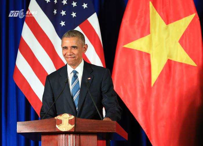 Ông Obama nói muốn uống cà phê sữa đá (ảnh: Duy Thành) 