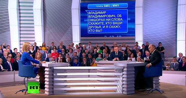 Ông Putin trả lời trực tuyến ngày 14/4