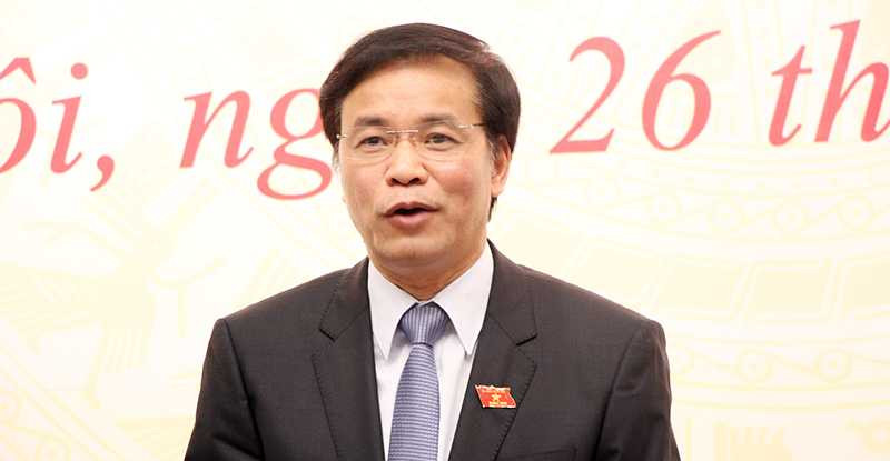 Ông Nguyễn Hạnh Phúc, Chánh văn phòng Hội đồng bầu cử quốc gia, Tổng thư ký Quốc hội trả lời về trường hợp ông Trần Đăng Tuấn không lọt vào danh sách bầu cử Quốc hội khóa XIV (Ảnh: Phạm Thịnh)