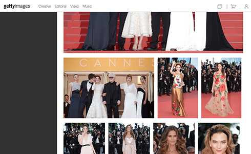 Tìm kiếm hình ảnh theo tên người chụp thì chỉ còn 1 ảnh của Angela Phương Trinh, và trong thư mục chính đang bật chủ cô không có hình ảnh nào tại Getty Images