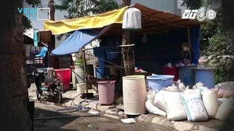 Địa điểm xử lý măng được che chắn đơn giản. Địa điểm xử lý măng được che chắn đơn giản.