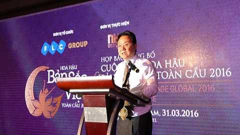 Trưởng Ban giám khảo, nhà báo Hồng Thanh Quang phát biểu tại họp báo công bố Cuộc thi Hoa hậu bản sắc Việt toàn cầu 2016, khu vực phía Nam Trưởng Ban giám khảo, nhà báo Hồng Thanh Quang phát biểu tại họp báo công bố Cuộc thi Hoa hậu bản sắc Việt toàn cầu 2016, khu vực phía Nam