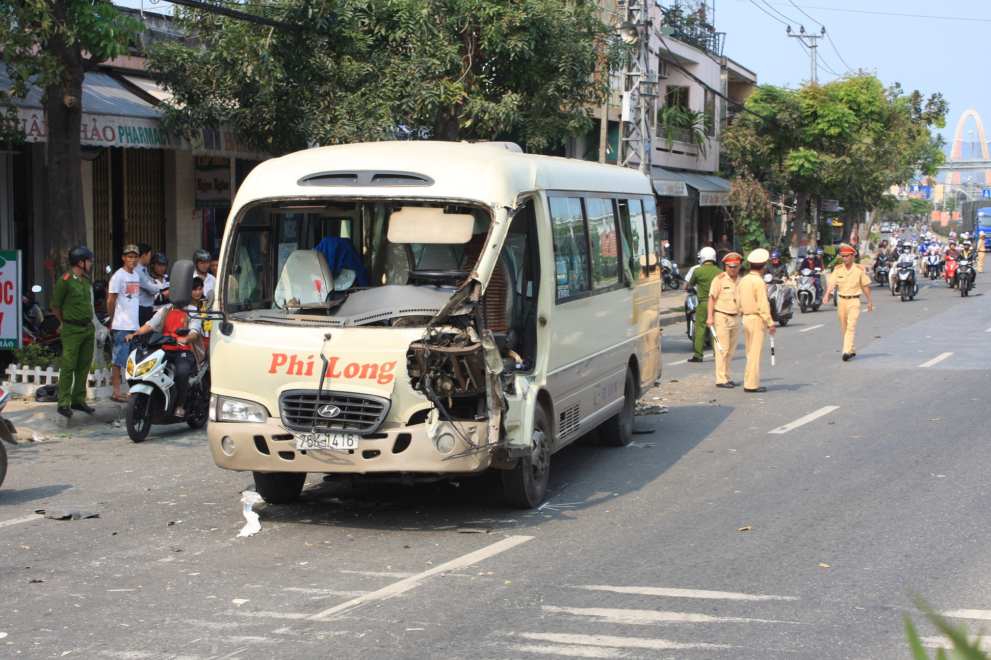Hiện trường vụ tai nạn.