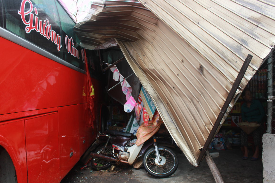 Hiện trường vụ tai nạn.