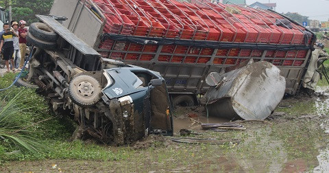 Hiện trường xảy ra vụ tai nạn