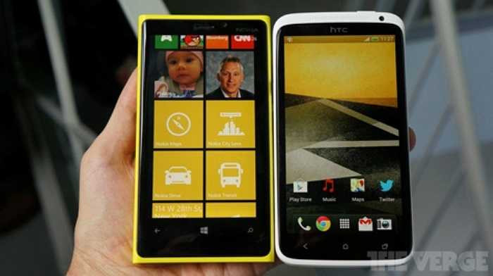 So sánh mặt trước giữa Lumia 920 và HTC One X 