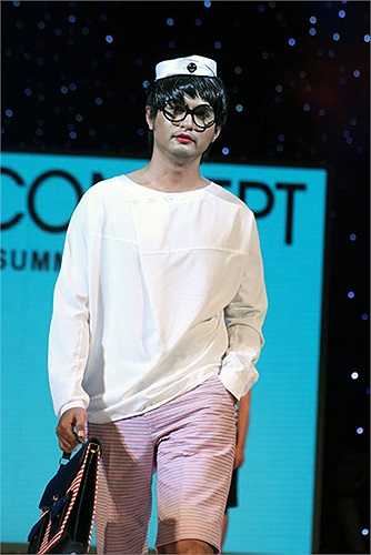 Đức Tiến trong chương trình Men's Fashion show với phong cách không thể đụng hàng.