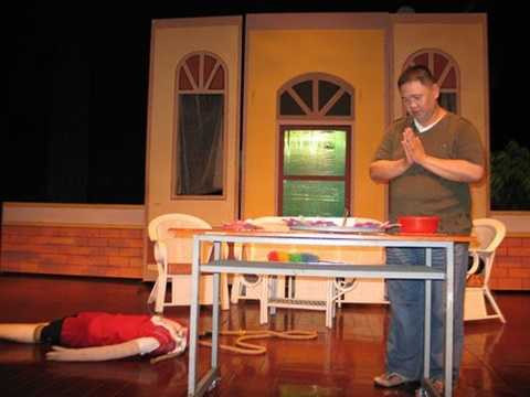 Sân khấu Sao Minh Béo do nam danh hài làm chủ chuyên tổ chức biểu diễn các chương trình Ca kịch tạp kỹ, Kịch ngắn, Kịch thiếu nhi, trình chiếu Phim điện ảnh, phục vụ đa dạng khán giả... Ảnh: Facebook Minh Béo. 