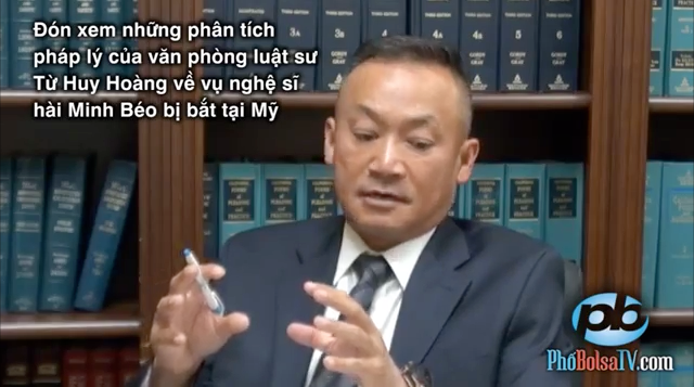 Luật sư đầu ngành hình sự tại Mỹ phân tích về trường hợp của Minh Béo trên Phố Bolsa TV - một chương trình truyền hình cho người Việt tại hải ngoại.