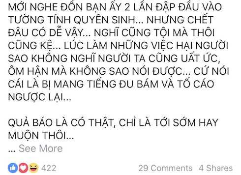 Thông tin Minh Béo quyên sinh vì tuyệt vọng gây xôn xao trên mạng <a href='https://vtcnews.vn/xa-hoi.2.0.html' >xã hội</a>.