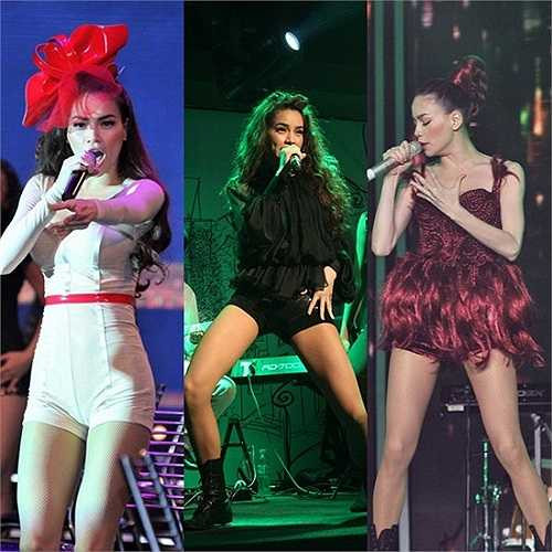 Đây là một trong những style ưa chuộng của bà mẹ một con mỗi khi lên sân khấu biểu diễn.