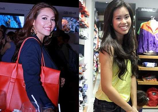 Nhìn thẳng hay nhìn nghiêng, Thảo Tiên trông đều giống Hoàng My. Từ gương mặt, chiếc mũi, nụ cười và chiếc cằm của họ như bản sao của nhau.