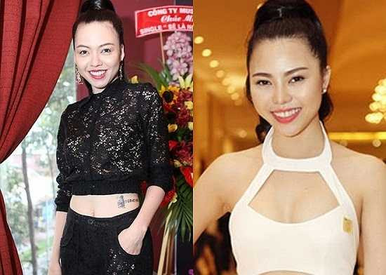 Hoàng Điệp và Trà Giang giống nhau như hai chị em sinh đôi bất kể trang điểm hay để kiểu tóc như thế nào.