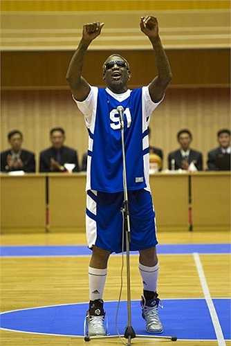 Dennis Rodman trong ngày sinh nhật ông Kim Jong-un 8/1 vừa qua