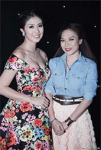 'Đả nữ' Ngô Thanh Vân (cao 1m69) nổi bật giữa đồng nghiệp Siu Black và Đoan Trang khi bộ ba chụp ảnh.