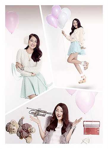 Bảo Anh trẻ trung, xinh tươi.