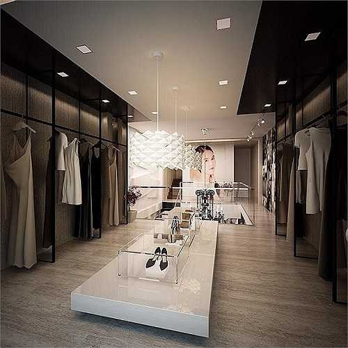 Những vật dụng trong trung tâm thời trang, chăm sóc sắc đẹp đều thuộc hàng xa xỉ, cao cấp.