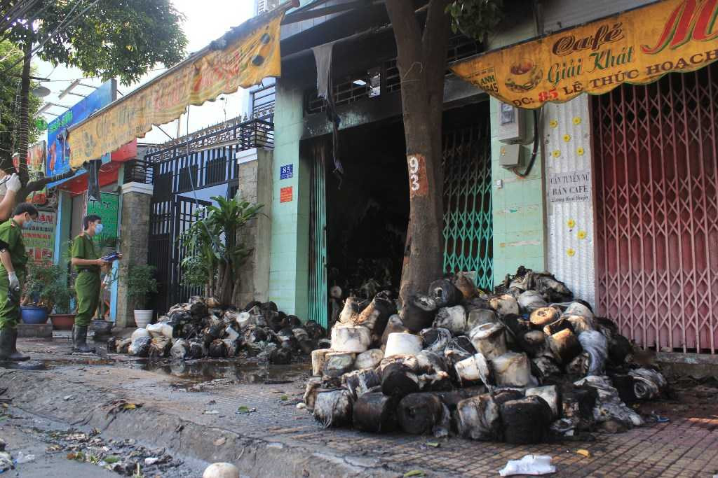 Hiện trường vụ cháy làm một người chết