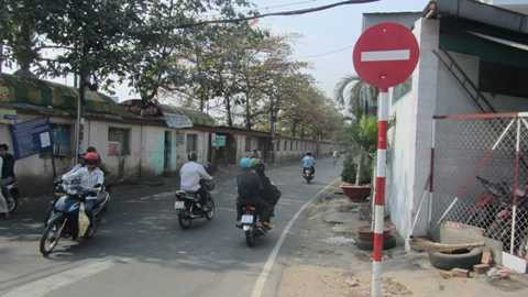 ngược chiều, hẻm, giao thông.