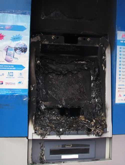 Cây ATM, bị đốt cháy, Ngân hàng Nhà nước, Chi nhánh Hải Phòng