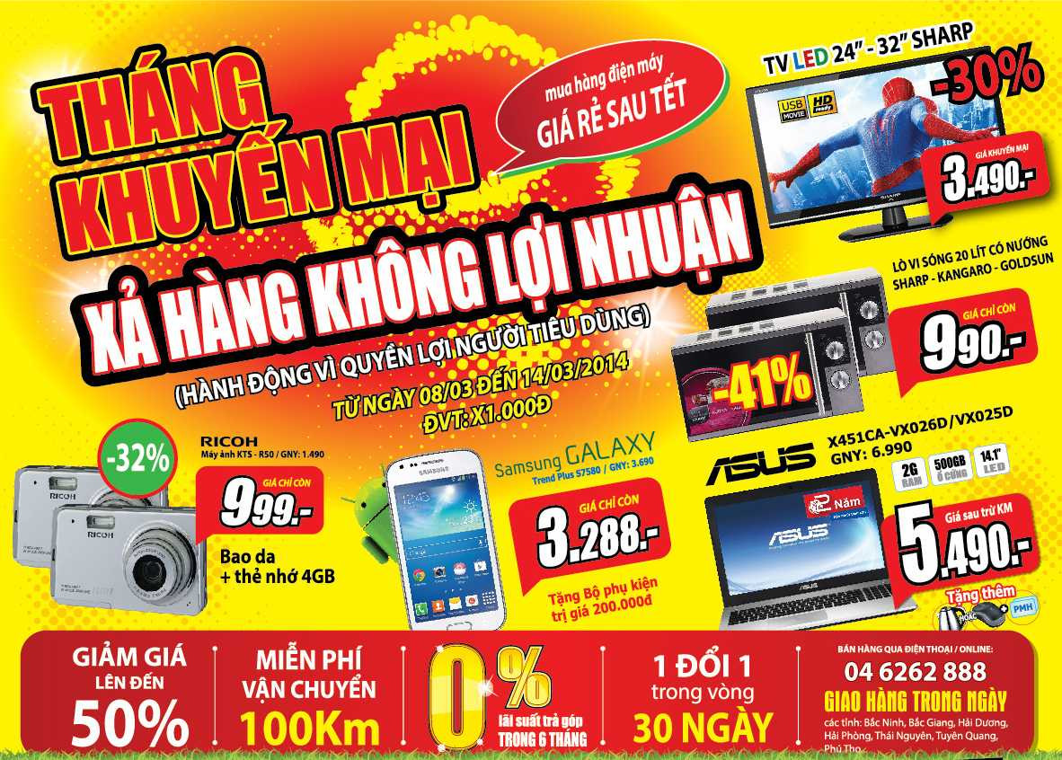 Ưu đãi lớn dịp 8/3 – Điện máy đồng giá 83.000 đồng tại Media Mart