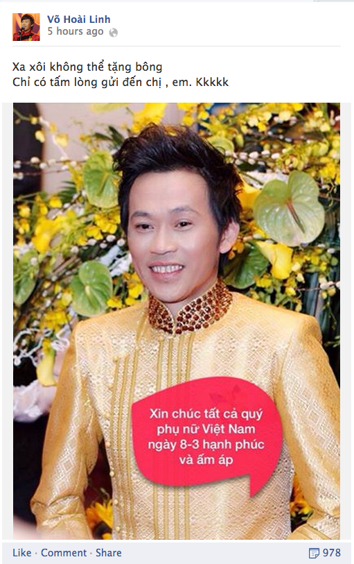 Bật cười với lời chúc 8/3 của Hoài Linh, Bằng Kiều