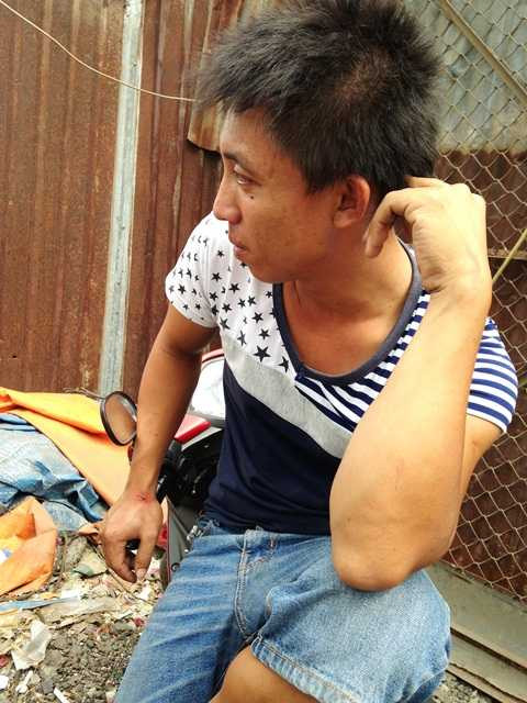 container, thoát chết, CSGT, bị thương, tông sập