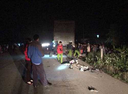 Hiện trường vụ tai nạn. Ảnh: Hương Xuân
