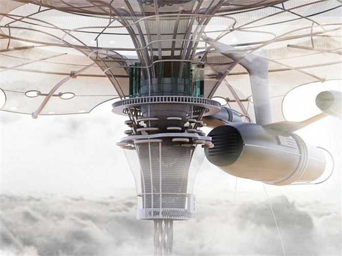 Project Blue là một cấu trúc có hình dạng như chiếc ô, sẽ giúp chuyển hóa phân tử thành năng lượng xanh thông qua một tòa tháp làm mát khổng lồ lộn ngược. 