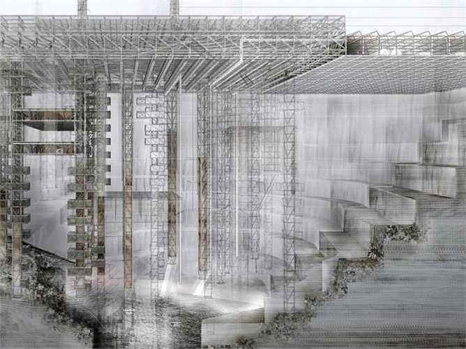 The Material Processing Machine là dự án ngầm dưới lòng đất, được xây dựng trên cơ sở tái tạo lại một khu hầm mỏ bỏ hoang ở Lubumbashi, Congo thành khuôn viên trường đại học.