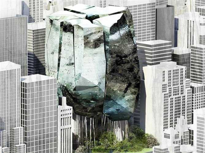 Infill Aquifer lấy ý tưởng từ một tòa nhà chọc trời tại thành phố, nơi có thể phục hồi và tái sử dụng nguồn nước ngầm như một phương tiện của sự bền vững. 