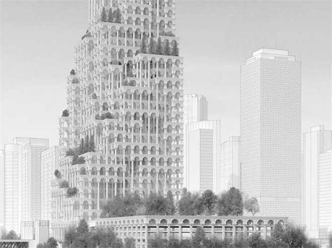 Tòa nhà với vô số cấu trúc vòm này sẽ được đặt tại Chicago Spire và đem lại phong cách kiến trúc Cổ điển cho một địa danh lịch sử. 