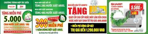 Media Mart tặng miễn phí 5000 chai nước giặt Ariel