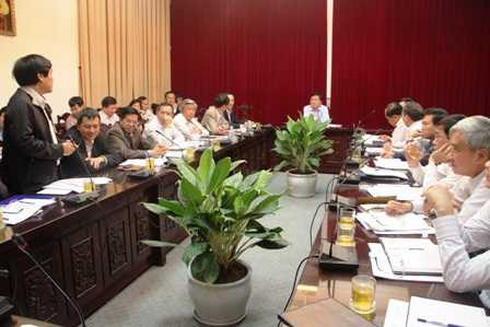 Lãnh đạo các đơn vị báo cáo tiến độ xây dựng văn bản quy phạm pháp luật 