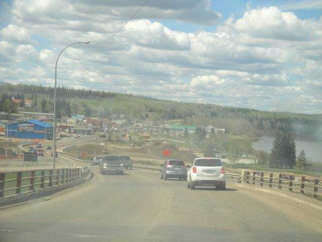 Cảnh giao thông thông thoáng ở Athabasca (Canada)