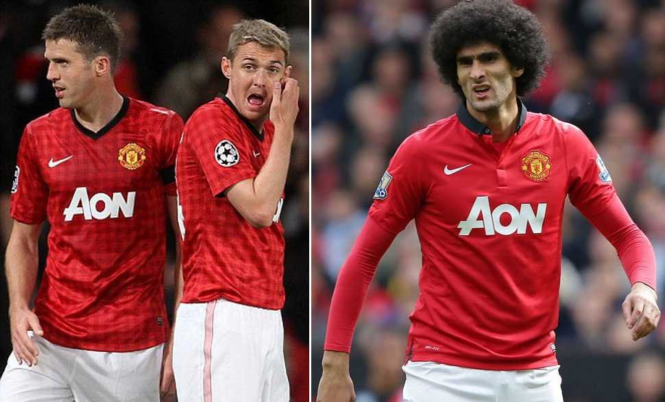 Michael Carrick Darren Fletcher Marouane Fellaini