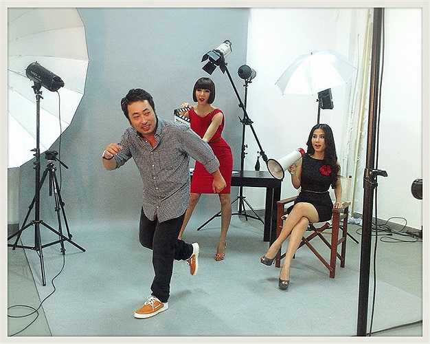 Người hâm mộ bật cười thích thú khi thấy hình ảnh Ngọc Quyên - Diễm My và Quang Dũng tại hậu trường. Theo 2sao