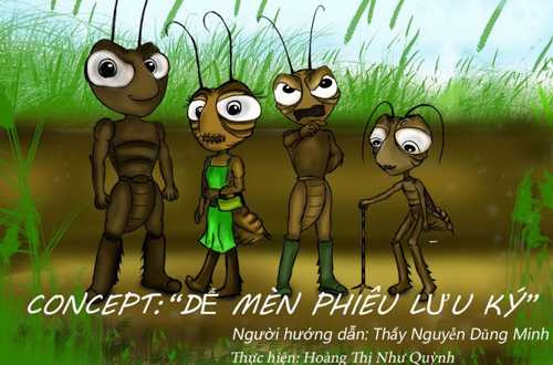 ‘Dế mèn phưu lưu ký’ qua nét vẽ 3D sinh viên