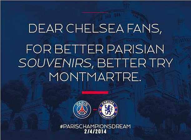 PSG trêu tức fan Chelsea sau trận thắng 3-1 trên sân nhà