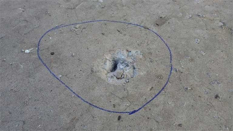 Dấu vết đạn tại hiện trường